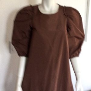 Gorgeous silk taffeta puff sleeve dress